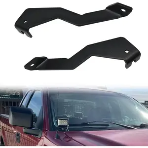 F150 Front A-Pillar Hood Hinges LED Work/Cube Light Mount Brackets Raptor Engine Hood Ditch Light Pods Mount Compatible with Ford F150 2004-2014 & 1st Gen SVT Raptor