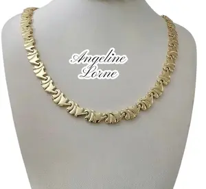 Collar Elefantin 18inch Laminated 14k capas Oro Real Alta Calidad Uso Diario