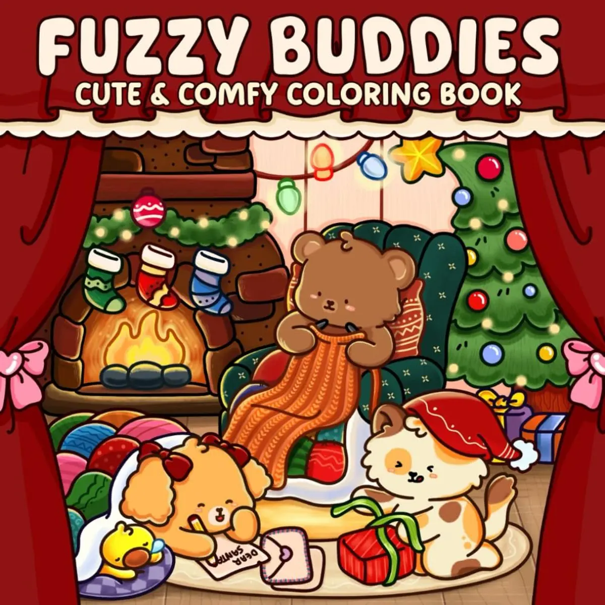 Fuzzy Buddies: Adorable and Relaxing Coloring Pages Featuring Cute Fuzzy Animals and Cozy Scenes for Teens and Adults Paperback – October 25, 2024