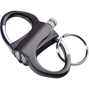 Multi-functional portable metal keychain, suitable for outdoor, car, and home use, can be used as a match.