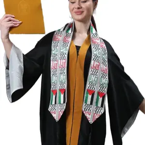 Flag & cities in Palestine Graduation Stole 62 Inches