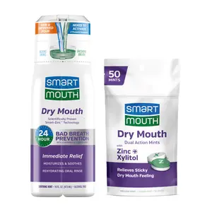 SmartMouth Activated Dry Mouth Mouthwash and Dual-Action Relief Mints, Breath Freshener