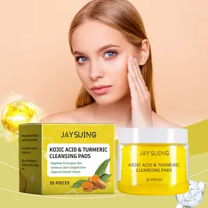 Jaysuing Turmeric Cleansing Pads Deep Clean Brighten Skin Hydrate Even Tone All Skin Type
