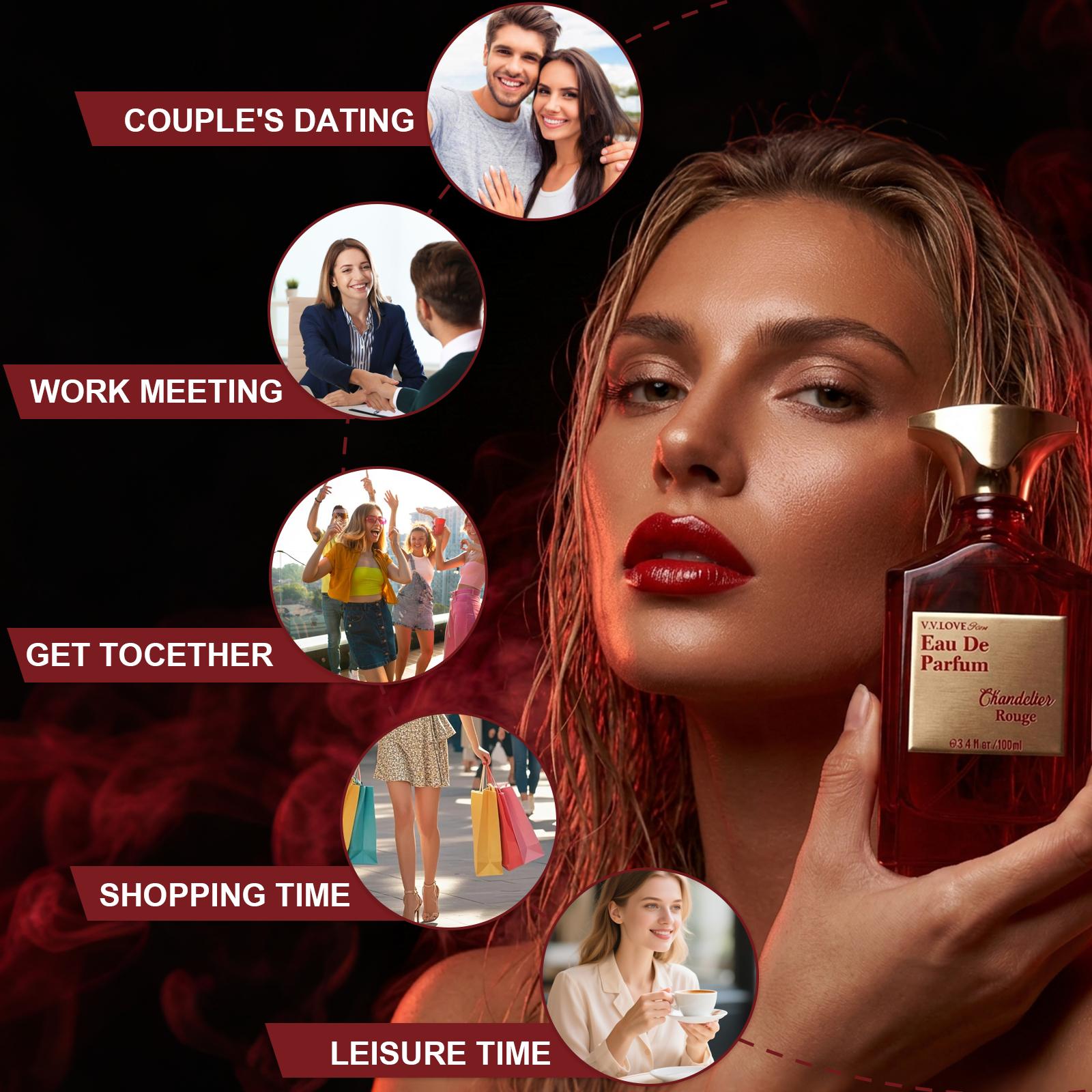 Chandelier Rouge | Fruity Floral Vanilla Woody | EDP Luxury Women Perfume 100ml | Apple,Lychee,Rose,Jasmine,Vanilla | Long Lasting Date Night,Party & Special Occasions