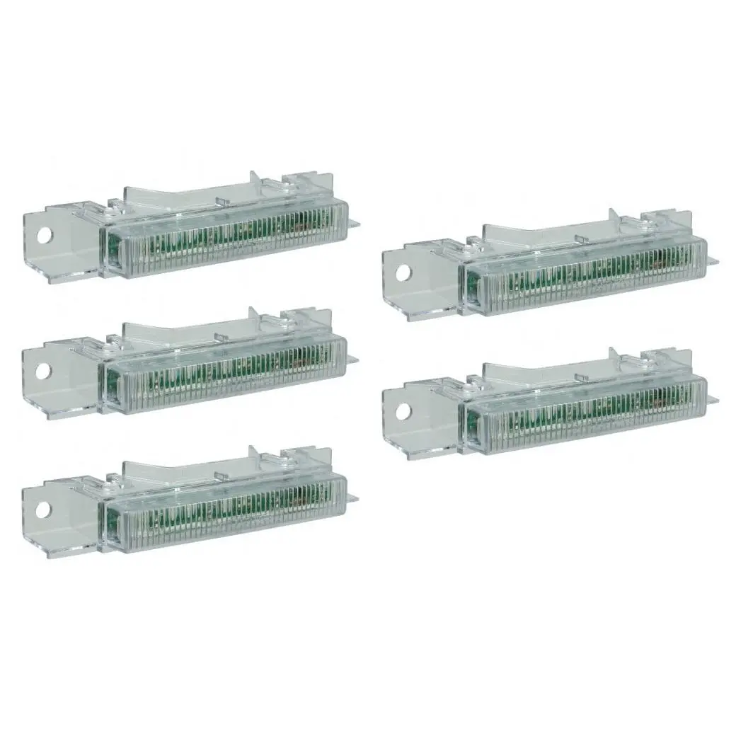 TORQUE 5-Piece LED Roof Cab Marker Lights Assembly - 1 White Roof Cab Marker Light, 12V System, Weatherproof, Reflective, Durable, Easy Install for 2003-2020 Volvo VNL VNM, 2004 VN Trucks, Tractors (TRL100)