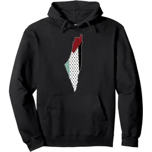 PalestinianMapFlagThobekeffiyehPalestineCoolPulloverHoodie