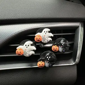 Car Air Outlet Pumpkin Ghost Decoration, Car Air Freshener Ornament, Car Air Diffuser, Car Aroma Diffuser, Car Fragrance, Car Interior Decoration Accessories for Women & Men, Car Fragrance Set, Car Accessory