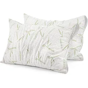Pillow Protectors with Zipper  Size (2 Pack), Soft and Cooling  Viscose Pillow Covers, Bed  Proof Pillow Encasements 20 x 28 Inches