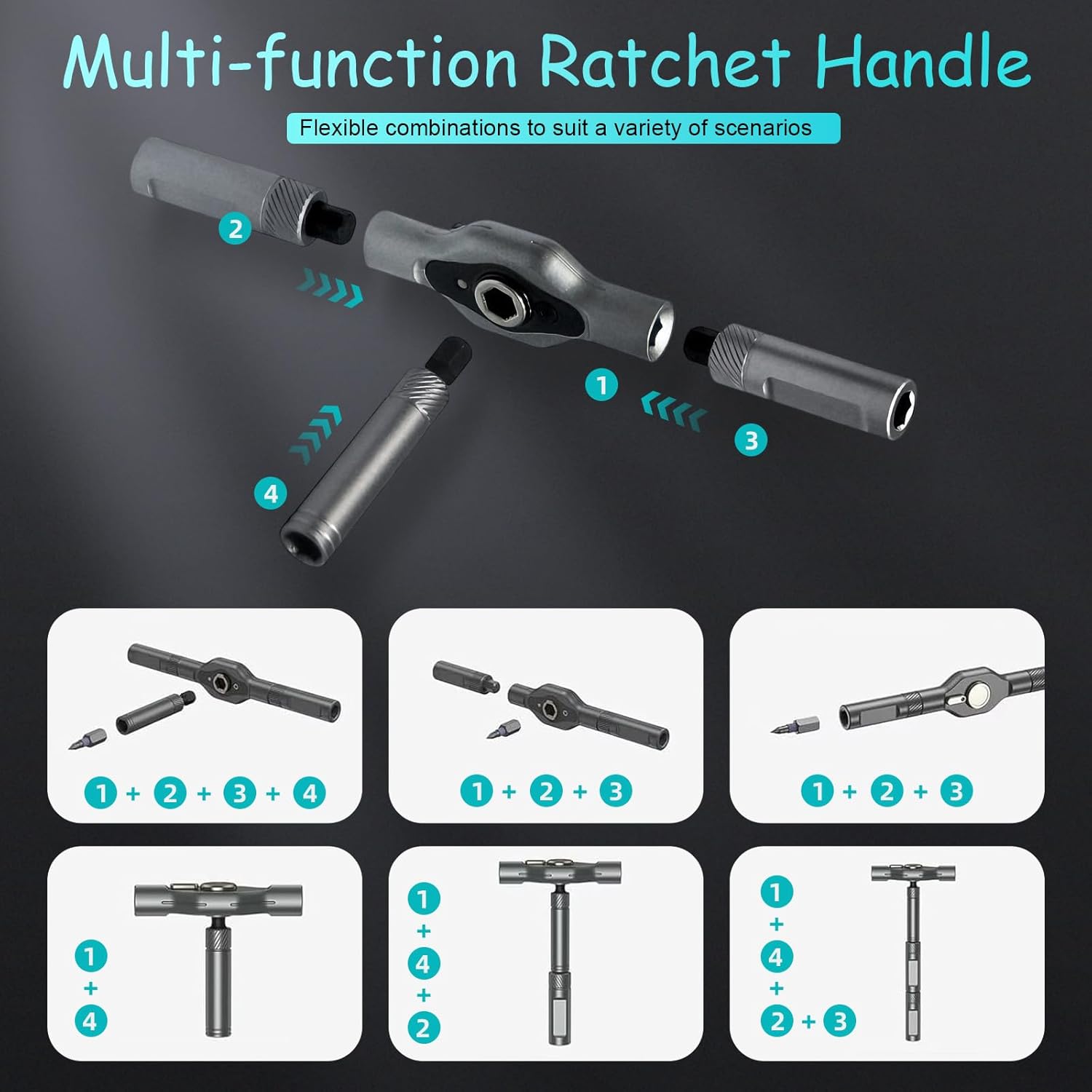24-Piece Magnetic Ratchet Screwdriver Set, S2 Steel Precision Bits, Portable Hard Case for DIY, Home Repair, PC Building, Bike Maintenance & Watch Repair
