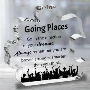 2025 Graduation Inspirational Acrylic Gift, Creative Letter Pattern Ornament, Graduation Gift for Women & Men, Graduate Souvenir for Students, Decor