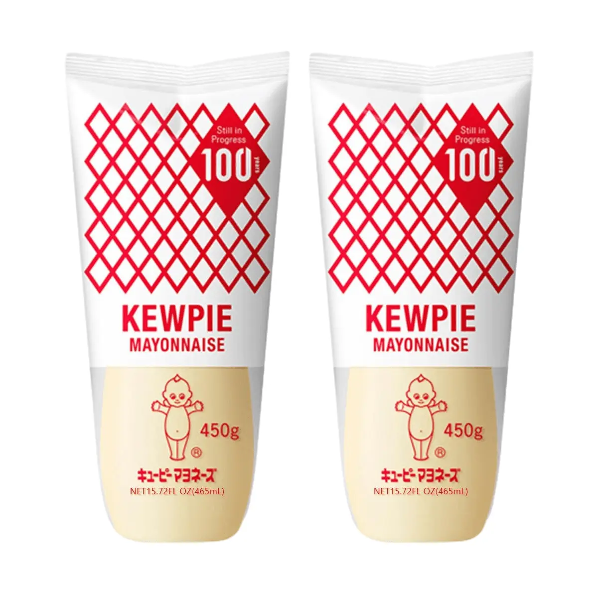 KEWPIE Japanese Mayonnaise 450g Twin Pack - Rich Egg Yolk Flavor for Sushi, Salads & More - 100th Anniversary Edition