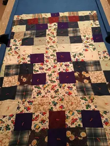 Vintage Cotton Patchwork Quilt Mix Color Hand Stitched Quilt