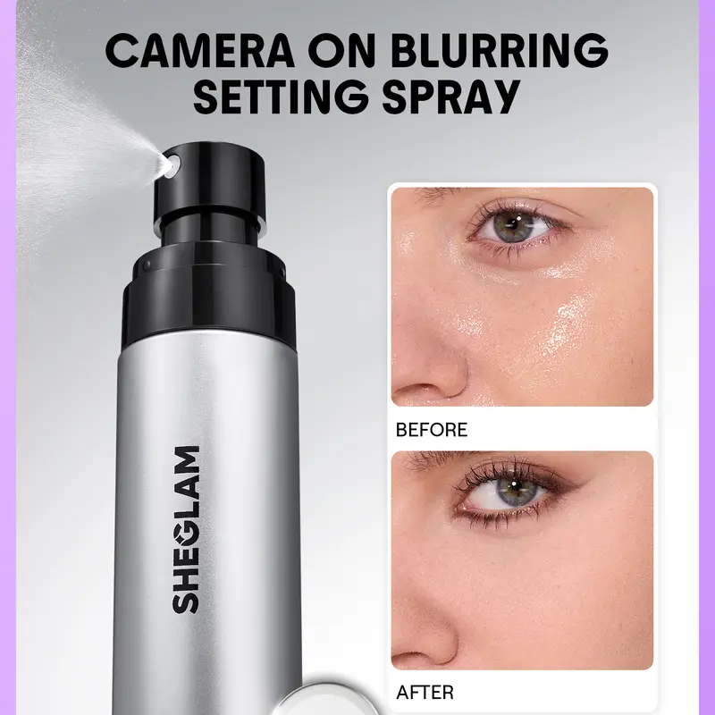 【FREE SHIPPING】SHEGLAM Camera On Blurring Waterproof Setting Spray Makeup Fixing Spray Oil Control Fine Mist Soft Focus Matte Finish Face Cosmetic