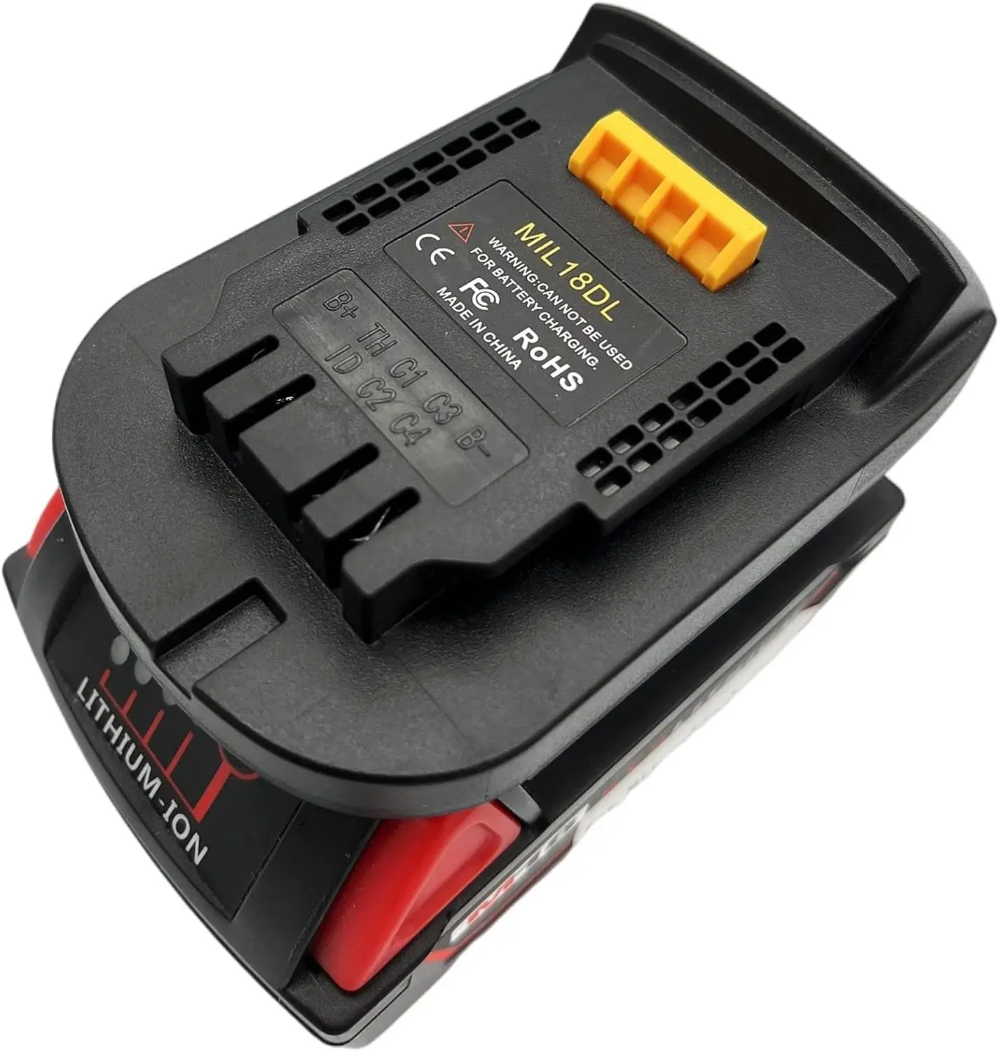 MIL18DL Battery Adapter, Milwaukee 18V to Dewalt 20V Converter for M18 Milwaukee Power Tools