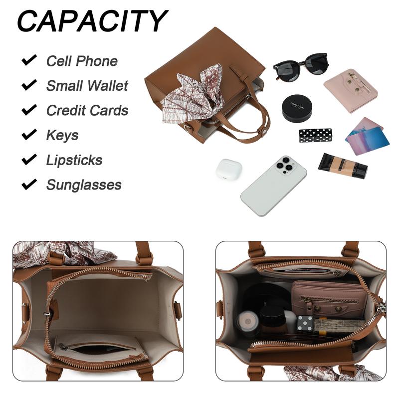 Fashionable Braided PU Leather Shoulder Straps Square Body Tote Bag for Hand Carrying or Cross Body All Occasions Brown Classic & Timeless Design