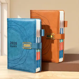 Brave Deer 2026 Professional Planner Book, Planner Notebook, Daily Planning Pages, Thick Paper, Reinforced Hard Cover, Metal Buckle Closure, Elegant Blue