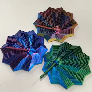 [Free Gift Included]3D printing-Expanded Sensory Fidget Star with Handle - Sight and Sound with Hypnotic Visual Fidget Toy