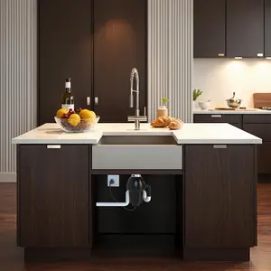Home-use ultra-quiet kitchen food waste disposer 1/2 HP high power, fine grinding, 3500 rpm, stainless steel anti-corrosion, air switch control, matte black, compact under-counter installation