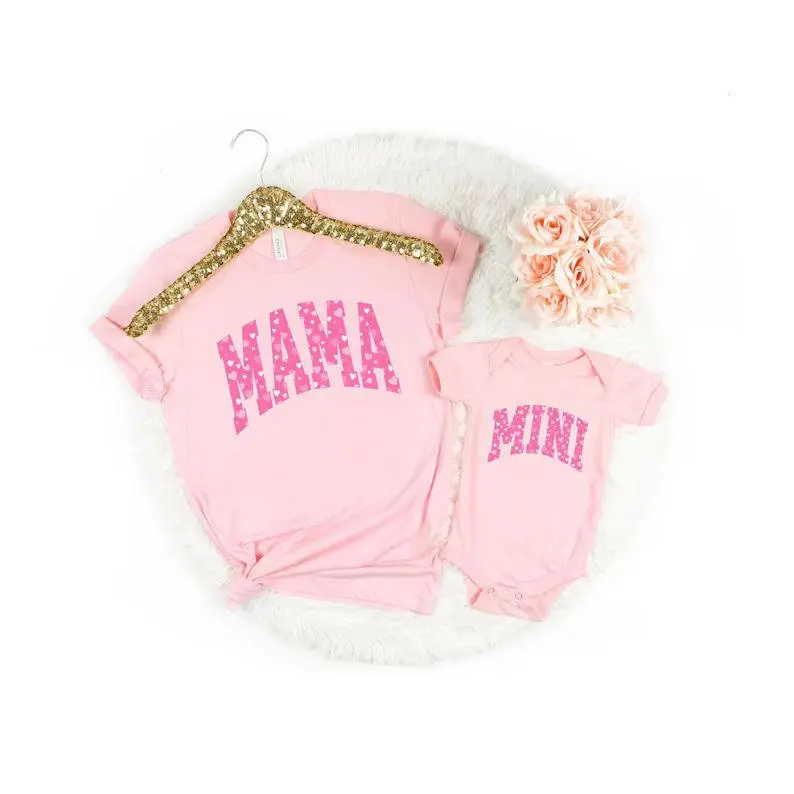 Mama Mini Matching Set, Baby Shower Gift, Mother Daughter Shirts, Matching Mommy and Me Shirt, New Mom Gift Idea, Baby and Mama Shirt