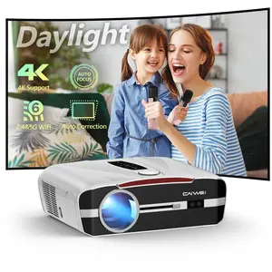 Daylight Projector 4K Ultra HD 2300 High ANSI Smart Home Theater with WiFi 6, Bluetooth, NFC, Streaming Apps, Bright Daytime Proyector, HDR10+, Auto Focus, HDMI 2.1 USB for Movie Video Gaming White