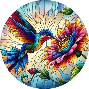 DTF Transfer – EA Glass Humming Bird Multi Sizes