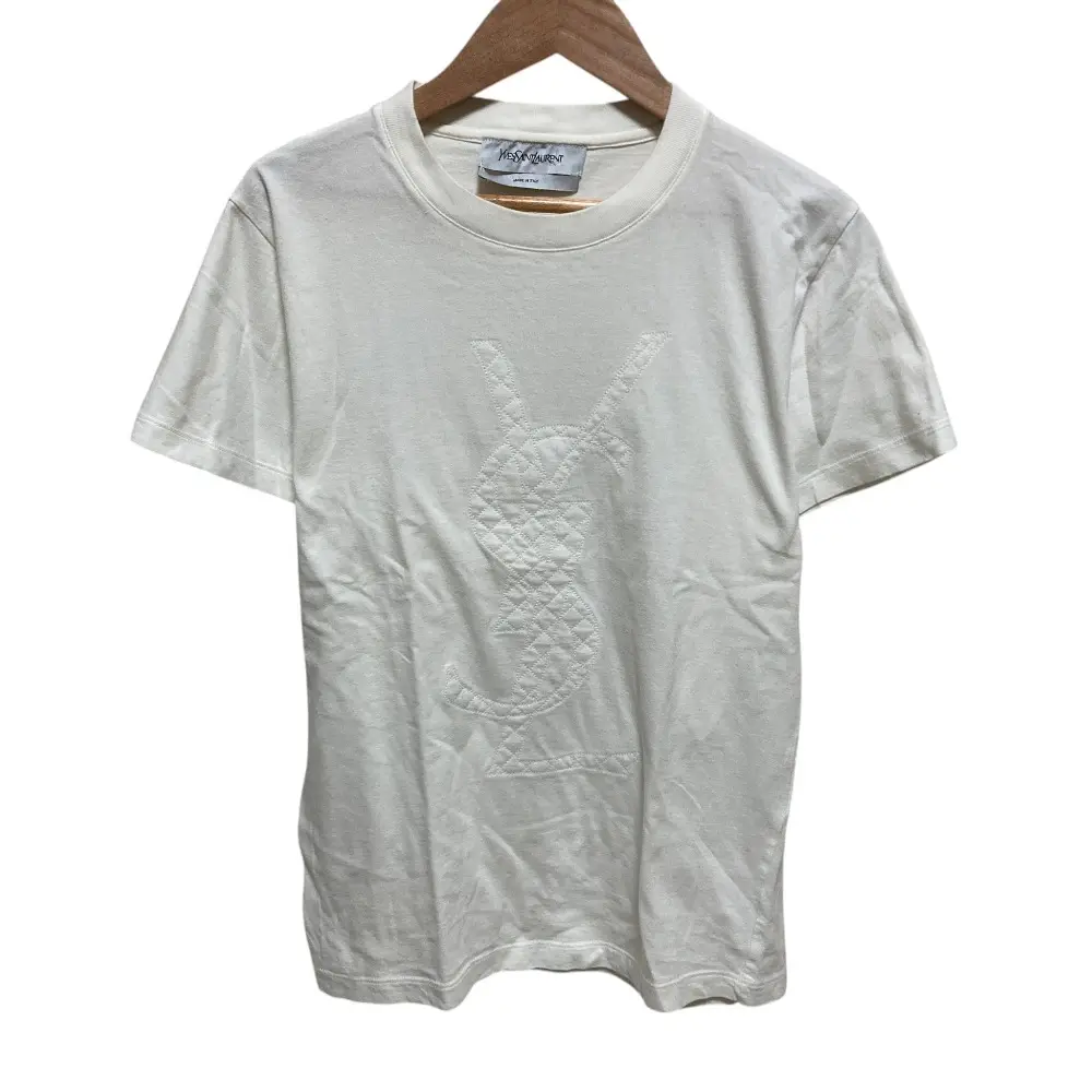 Pre-owned Yves Saint Laurent Cotton Small Leather Goods Logo T Shirt
