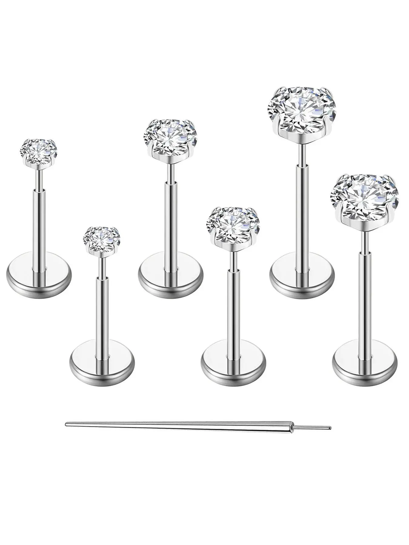 Stainless Steel Lip Studs, Cute Trendy Earrings, Fashionable Body Piercing Jewelry for Women & Men, Trendy All-match & Exquisite Jewelry for Birthday Gift