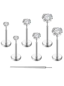 Stainless Steel Lip Studs, Cute Trendy Earrings, Fashionable Body Piercing Jewelry for Women & Men, Trendy All-match & Exquisite Jewelry for Birthday Gift