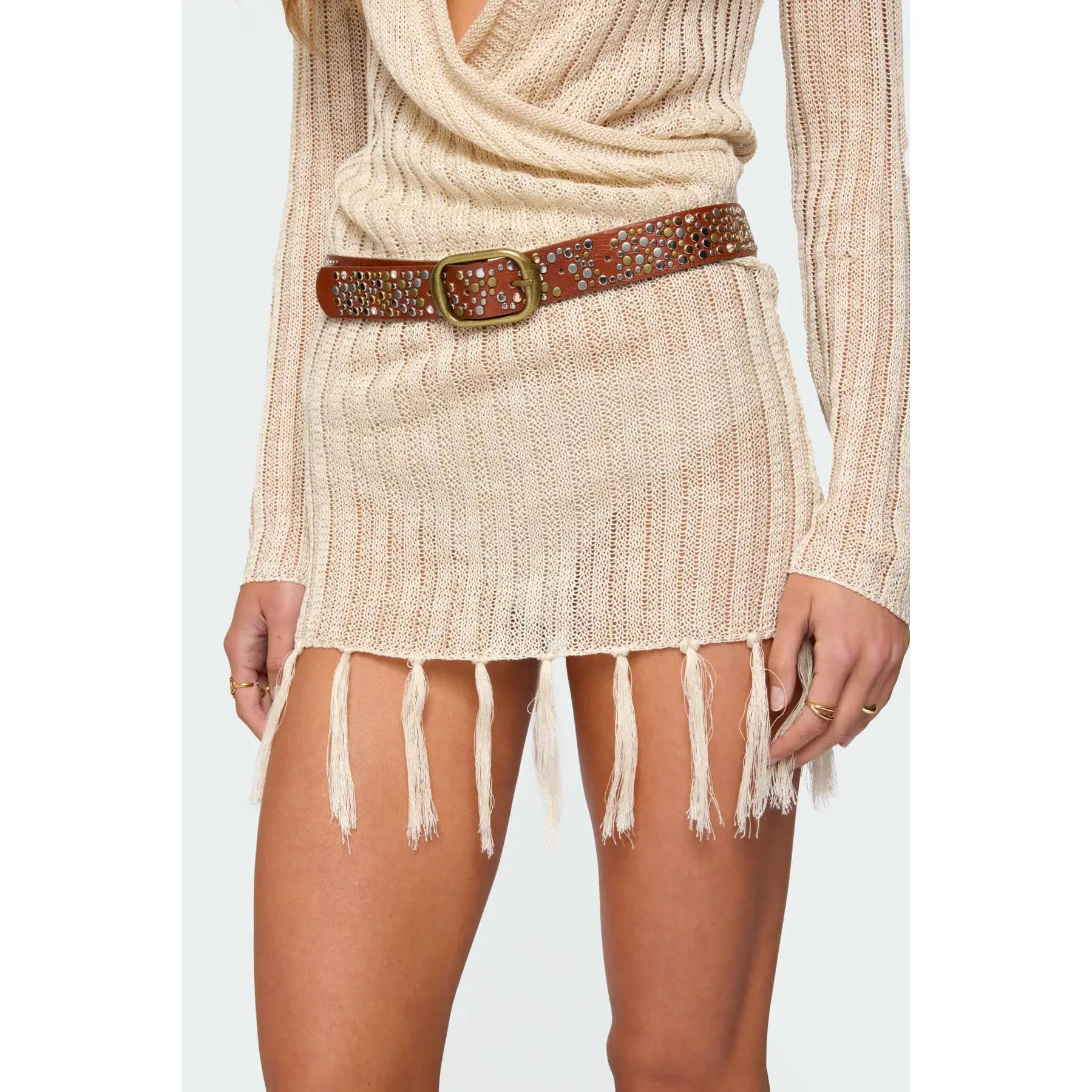 Zinia Studded Faux Leather Belt Zinia Studded Faux Leather Belt