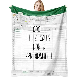 Accountant Gifts for Men/Women Throw Blanket 60" x 50", Gifts for Accountants, Funny Accounting Gifts, Spreadsheet Gifts for Accountants, Gift for Accountant Women/Man