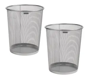 Mind Reader Mesh Trash Can 4.4 gal Waste PaperBasket Set of 2
