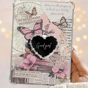 Good Girl Dark Romance Bookish Griptok Pop Socket Smut Spicy Books Kindle Accessories Black Heart Kindle Holder Cute Cottagecore Design Phone Holder MagSafe PopSocket Phone Grip