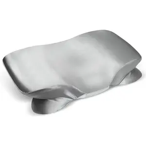 Satin Pillowcase for Ergonomic Cervical Pillow, Smooth & Soft Sleeping Pillowcase, Gray Pillow Cover with Zipper