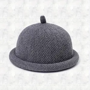 1pc Women's Elegant Docker Cap - Soft Warm Beige/Black/Brown//Gray/White, Lightweight Non-Stretchy DIY-Friendly Hat for Winter, Layered (No-Brim Design), Hand Washable Gift for Her, Friends & Special Occasions, Hat For Women, Hats For Women, Hat For Woman