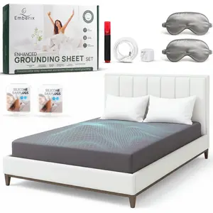 Earth Grounding Fitted Sheetwith 12% Silver Fiber 88% Organic Cotton (Queen)