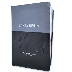 RV60 Bible with Index/Super Giant Letter 19 points/Manual Size, Black Leatherette This Bible is in Spanish