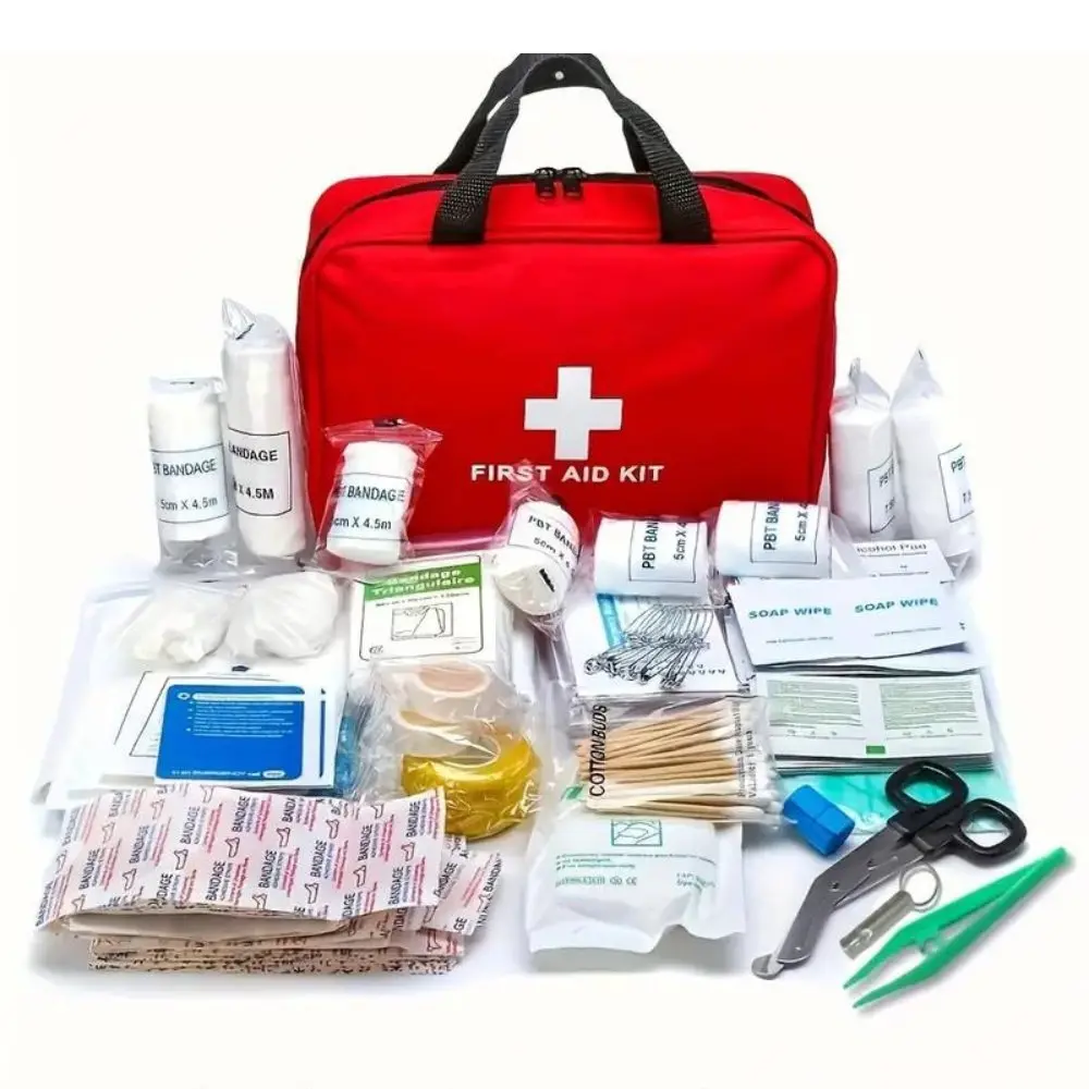173pcs Large First Aid Kit - Portable Healthcare Work Bag with Essential Emergency Supplies for Outdoor Hunting, Hiking