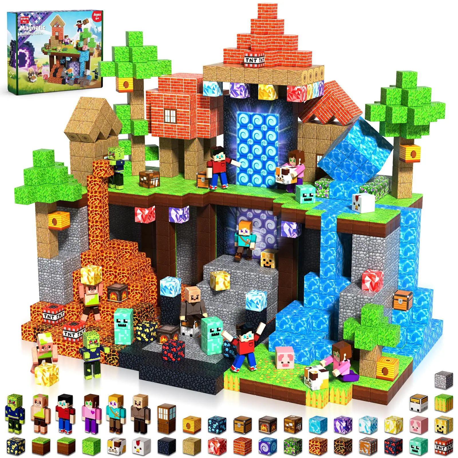 210 building blocks + 6 figures