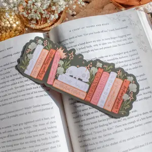 Cozy Fantasy Bookshelf Die-Cut Bookmark for Fantasy Booktok Readers