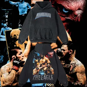 Reality.Wear Limited The Eagle - UFC Hoodie Tshirt Acid Washed Heavyweight Cotton Tshirt, 100% Cotton retro Washed anime t-shirt, vintage streetwear tee, Y2K graphic top