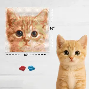 Custom Bricked Mosaic Portrait 16x16"