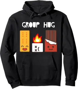 Camping Hoodie, Smores Hoodie, Chocolate Marshmallow Hoodie Pullover Hoodie