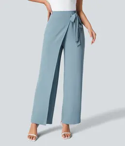 Halara Flex High Waisted Tie Side Wide Leg Work Pants