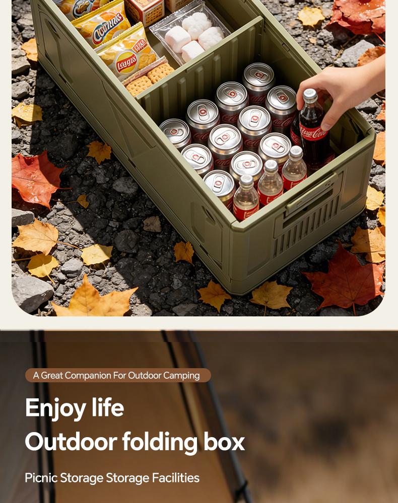 Miaoli 1PC Stackable Outdoor Multi-Purpose Storage Box - Durable, Portable Container for Camping Gear, Camping Accessories
