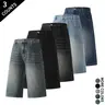 Men's 3-Pack Baggy Vintage Denim Jean Shorts (Baggy Jorts) - Knee-Length, Plain Basic, Button-Zipper Secure Fit, Faded Wash, Sturdy Fabric, Pocket-Ready, Streetwear, Menswear, Casual Half Pants