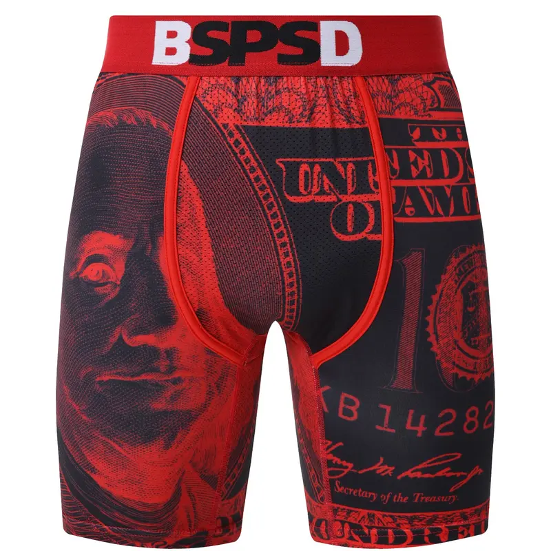 Men's Print Underwear Boxers Fashionable Sexy Boxer Shorts Plus Size Comfortable Boxers Briefs Casual Daily Wear Men Underpants Boxershort Trunks Stretchy Boxer Briefs Elasticity Design Underwear