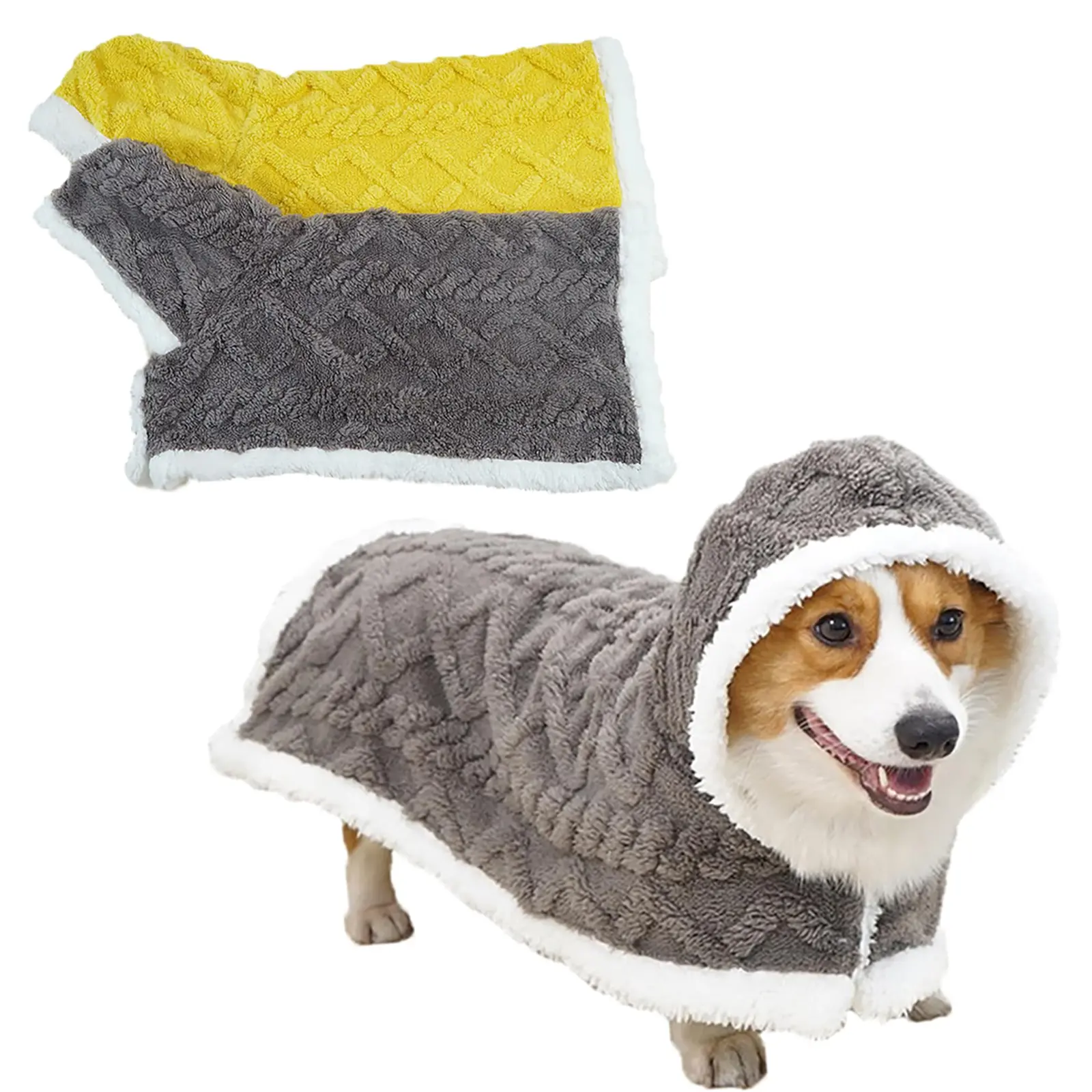 Pet Warm Coat, Cat Dog Sleeping Robe, Thick Winter Pet Pajamas, Hooded Dog Bathrobe, Multiple Sizes, Soft Material