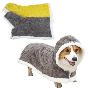 Pet Warm Coat, Cat Dog Sleeping Robe, Thick Winter Pet Pajamas, Hooded Dog Bathrobe, Multiple Sizes, Soft Material