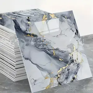 20pcs Luxury Marble Self-Adhesive Waterproof Tile Stickers, Sticker Tiles, Easy Peel & Stick Removable Surface Covering, Kitchen Bathroom DIY Decor