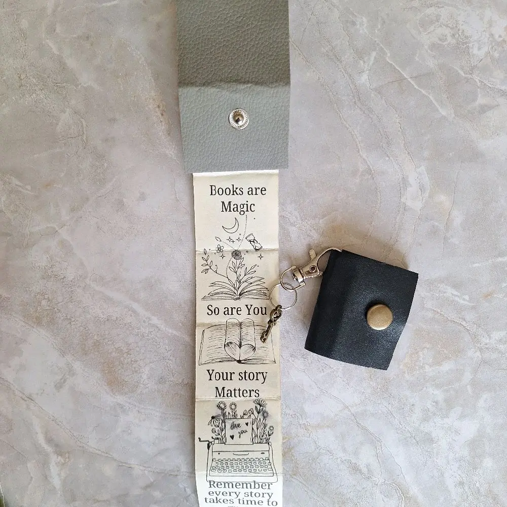 Tiny Book Key Chain - Foldable Bookmark for story lovers and readers Tiny Book Key Chain - Foldable Bookmark for story lovers and readers